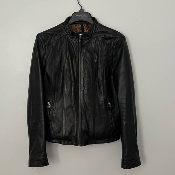 Wilsons Leather Jacket Black - Picture 3 of 10